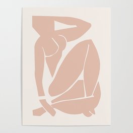 Blush Pink Matisse Nude III, Henri Matisse Abstract Woman Artwork Decor Poster