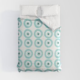 Baby Blue Evil Eye Comforter