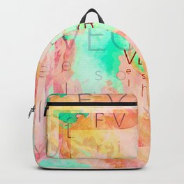 Uplifting Vegetus Energy Art  Backpack | Pattern, Digital, Drawing, Goingvegan, Veganlove, Cheerful, Veganvibes, Vegangift, Veganlife, Veganquote 