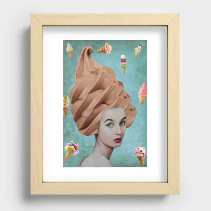 Cone Lady Collage Recessed Framed Print