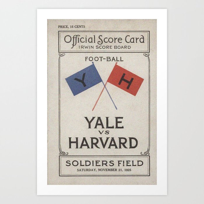 Harvard Yale Game 1925 Art Print