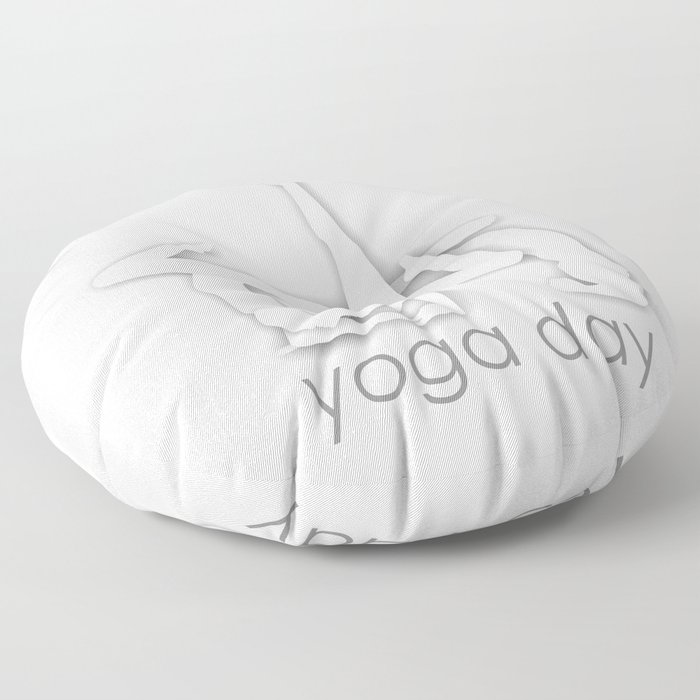 Yoga day yoga poses with energy fields	 Floor Pillow