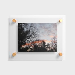 red clouds in the sky Floating Acrylic Print