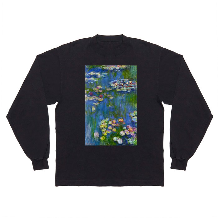 Claude Monet (French, 1840-1926) - Water Lilies - Original Title: Nymphéas - Series: Water Lilies - 1916 - Impressionism - Flower painting - Oil on canvas - Digitally Enhanced Version - Long Sleeve T Shirt