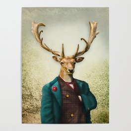 Lord Staghorne in the wood Poster