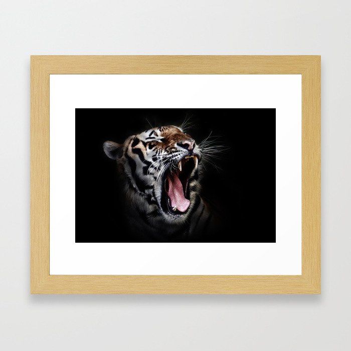 Save animal save Tiger Framed Art Print