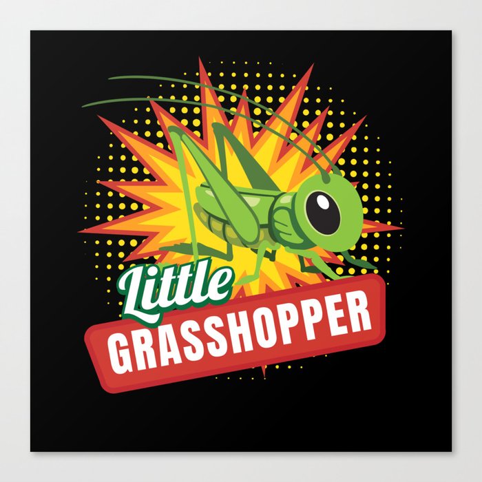 Little Grasshopper Insect Locust Canvas Print