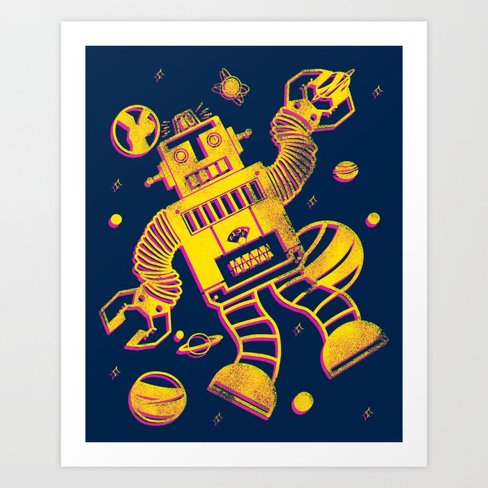 Cosmo Robot Art Print