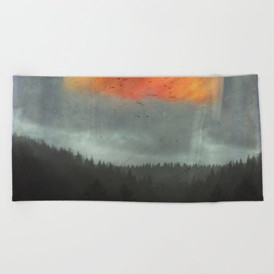 Spaces XVI - Fireball Beach Towel