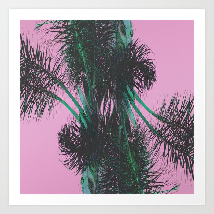 Chroma Palms Art Print