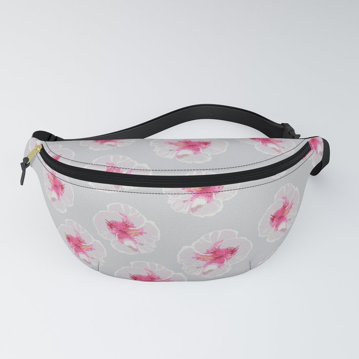White Hibiscus flowers pattern Fanny Pack