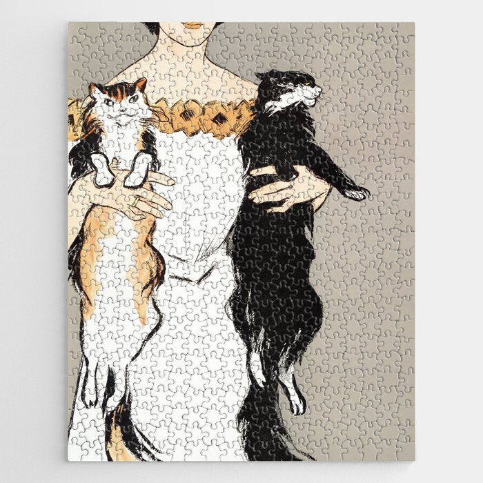 Woman Holding Cats Jigsaw Puzzle