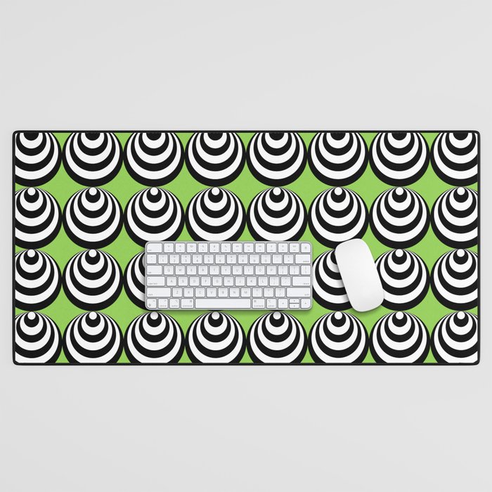 Crazy Circles Green Desk Mat