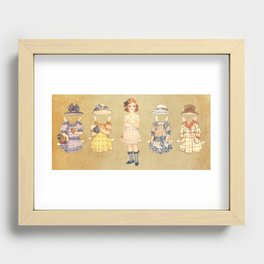 paper doll Recessed Framed Print