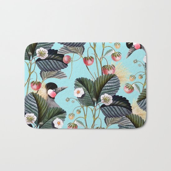 Strawberry Brush Hide-Out #society6 #decor #buyart Bath Mat