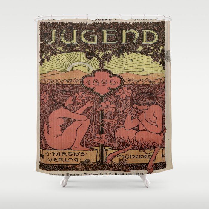 Vintage poster - Jugend Magazine Shower Curtain