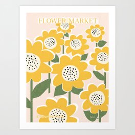 Flower Market - Sunflower #1 Art Print