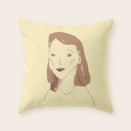Self Portrait Throw Pillow