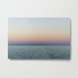 Blue hour at the sea - sunset - nature photography. Metal Print | Sunset, Eveninglight, Minimal, Freedom, Onewithnature, Color, Vastness, Seaview, Naturephotography, Gentlewaves 