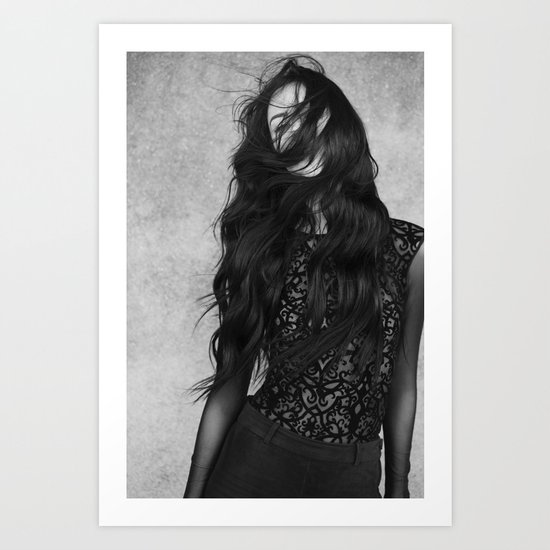 Black and white movement Art Print