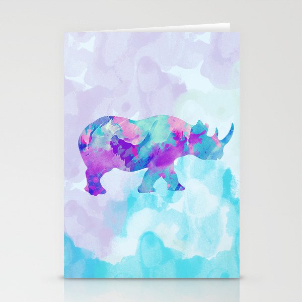 Abstract Rhino B Stationery Cards