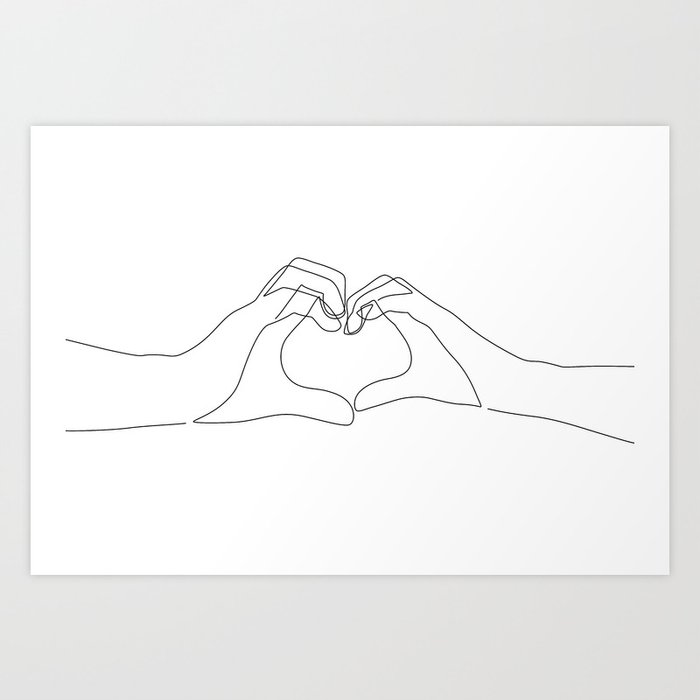 Hand Heart Art Print