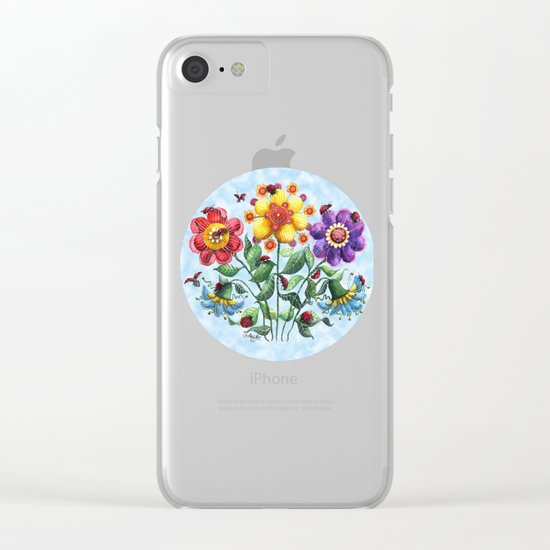 Ladybug Playground on a Summer Day Clear iPhone Case