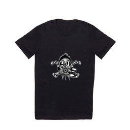 Cross Bones Gasmask T Shirt