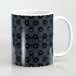 Black Velvet and Diamond Quilted Pattern Coffee Mug