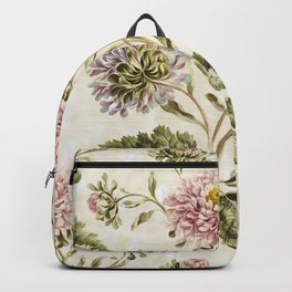 Vintage large double china aster flower pattern background design resource Backpack