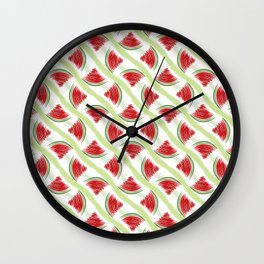 Watermelon Doodle Diagonal Wall Clock