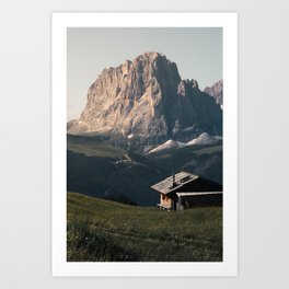 Sasso Lungo | Italian Dolomites Art Print | Digital Manipulation, Dolomites, Photo, Seceda, Double Exposure, Digital, Italiandolomites, Sassolungo, Color, Hdr 