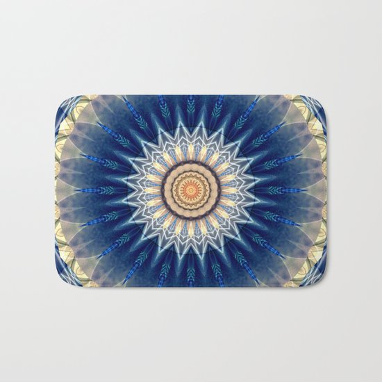 Mandala blue created by Tutti Bath Mat