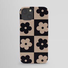 Bloom Check Tan iPhone Case