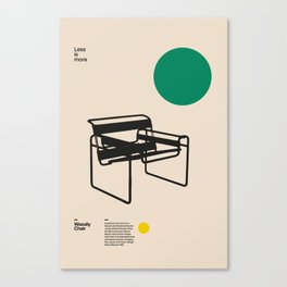 Poster Wassily Chair, Marcel Breuer, Minimal Furniture Bauhaus Design Canvas Print