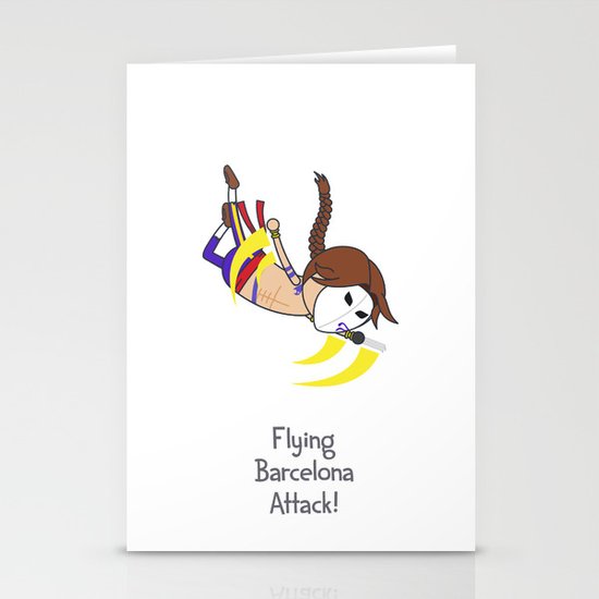 Flying Barcelona Attack Stationery Cards