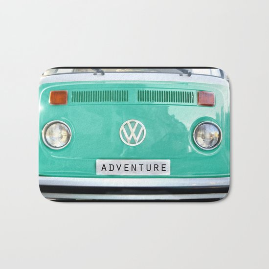 Adventure wolkswagen. Summer dreams. Green Bath Mat