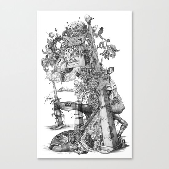 compositions Naturally (Black&White) Canvas Print