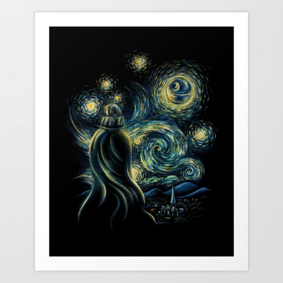 Death Starry Night Art Print