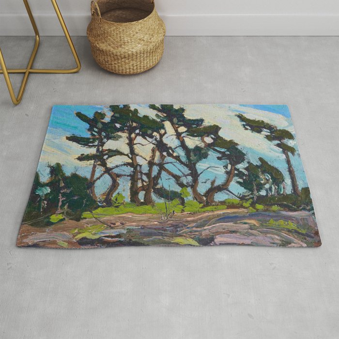 Tom Thomson - Pine Island - Canada, Canadian Oil Painting - Group of Seven Rug