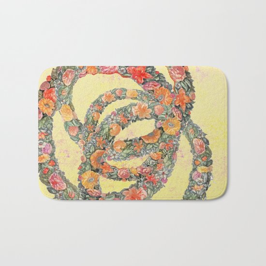 The consolation in a flower Bath Mat