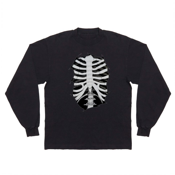 Skeleton Ribs Long Sleeve T Shirt