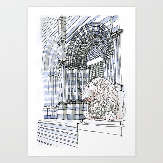 Il leone di S.Lorenzo (genova) Art Print