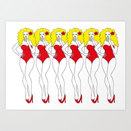blonde girls Art Print