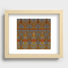 Gothic Rococo Tangerine Golden Dark Art Tapestry Print Recessed Framed Print