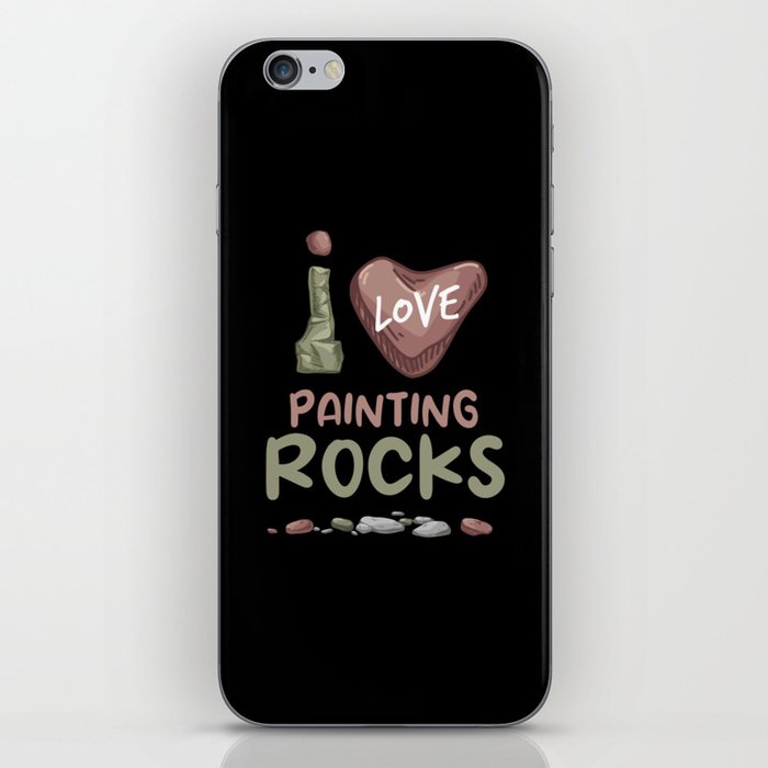 I Love Painting Rocks Stones iPhone Skin