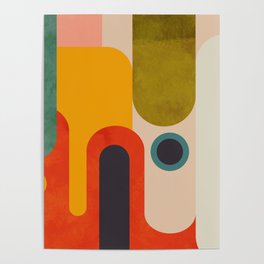 geometry vintage abstract art Poster