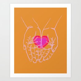 Hands & Heart Art Print