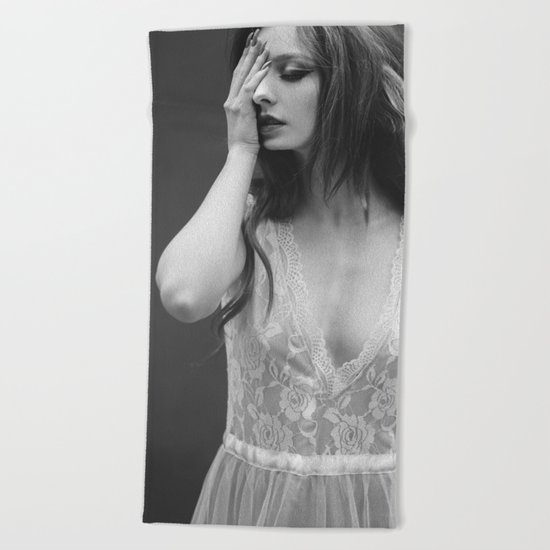 Black wind Beach Towel