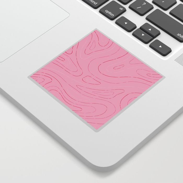 Pink Abstract Topographic Pattern. Digital Illustration background Sticker
